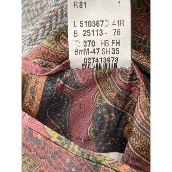 Lauren Ralph Lauren Wool Blazer Men's Size 41 R Gray Multicolor Sports Coat - Picture 10 of 13
